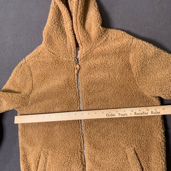 So Jacket Large Hood Cozy Softest Sherpa Faux Fur Cabincore Sherling Sweater - Picture 4 of 8